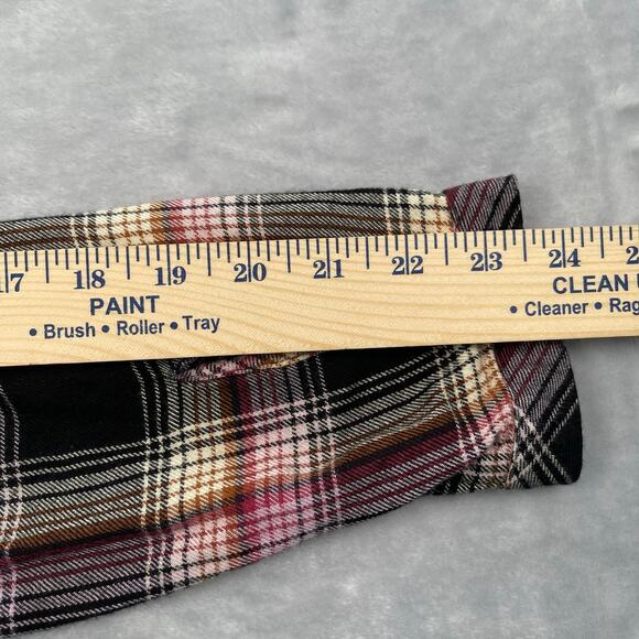 Cloth & Stone for Anthropologie Top Large Soft Flannel Plaid Ruffle Trim Charley - Picture 9 of 16